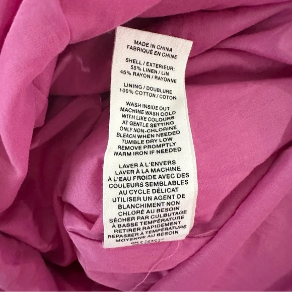 Avec Les Filles Contrast Edge Fit & Flare Midi Linen Blend Dress Size 10 - Picture 12 of 12